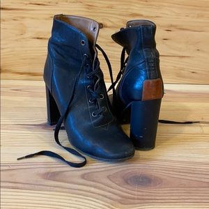 Chloe High heel lace up black boots, size 7